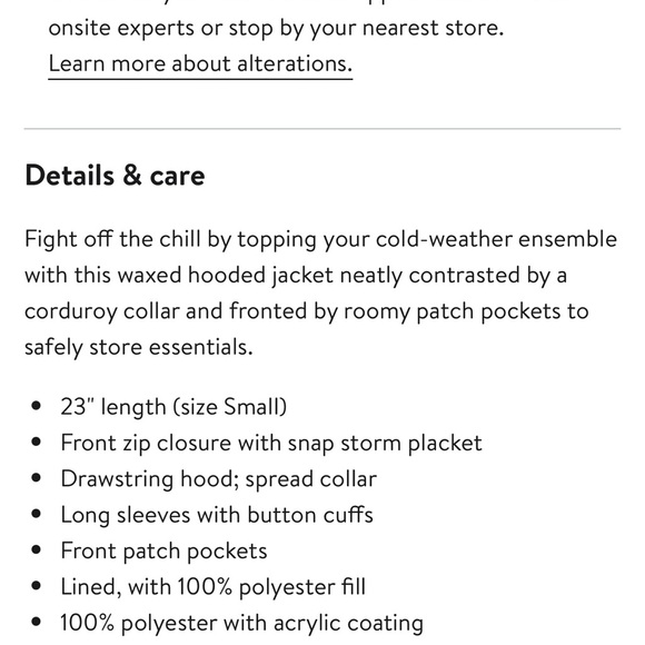 Sanctuary Waxed Jacket, size medium NWT - Picture 4 of 7